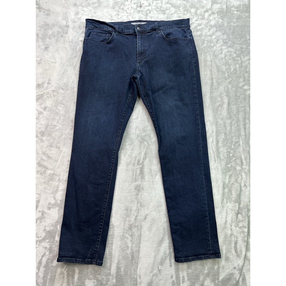 Joes Jeans Mens 38x33 Straight Leg Slim Fit Low Rise Dark Wash Stretch Denim AMP